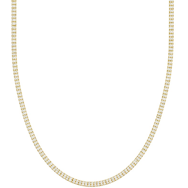 NECKLACE Riviera SENZIO Collection K9 Yellow Gold with Zircon Stones KN00031-9 - 
